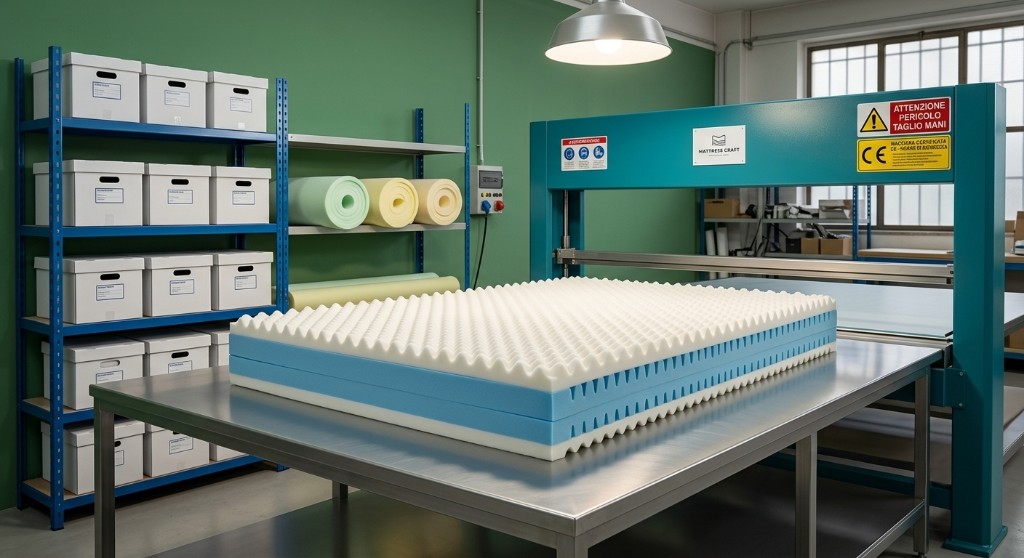 Laboratorio Lumi Materassi con strati di schiuma